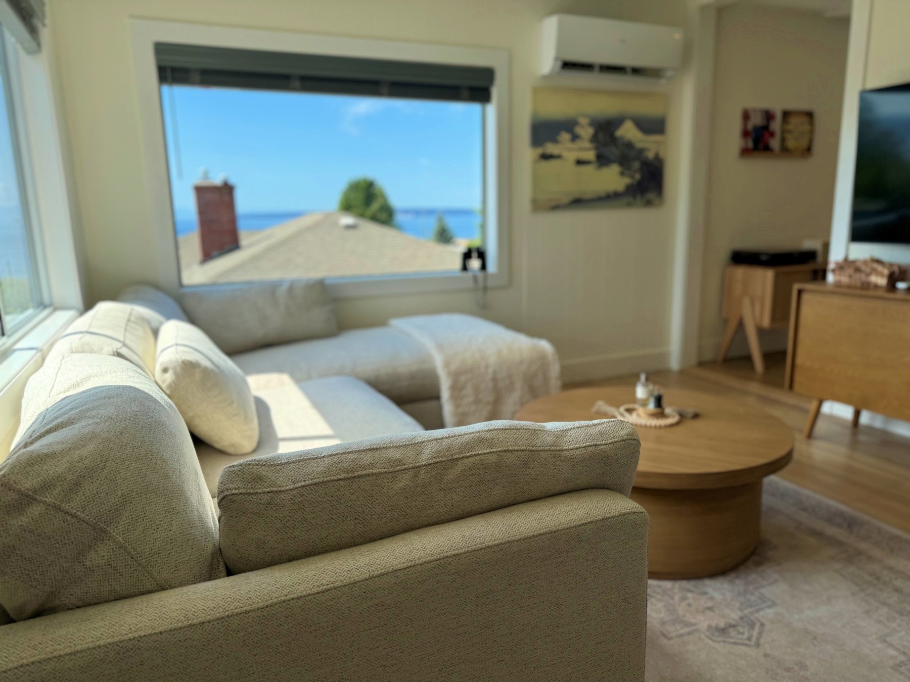 Living room with ocean view